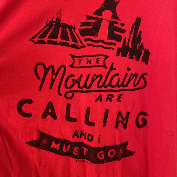 Disney Themed The Mountains are Calling and I Must Go Tee - Picture 1 of 4
